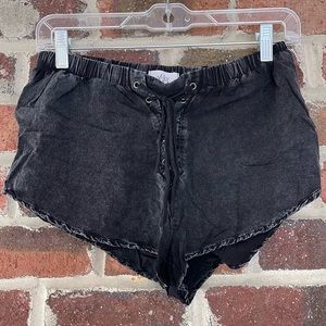 Vanilla Sky Boutique Black Wash Pull-on Shorts